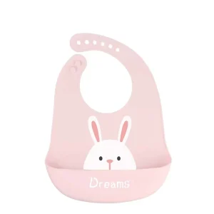 Baby Cartoon Rabbit Pattern Bib Pink