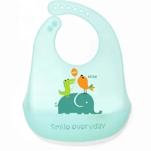 1pc Baby Cartoon Graphic Bib Mint Green