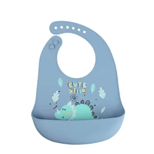 Baby Cartoon Graphic Bib Blue