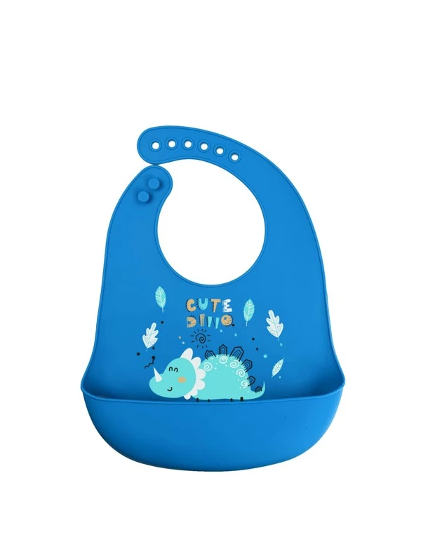 Baby Cartoon Graphic Bib Blue