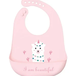 Baby Cartoon Graphic Bib Pink